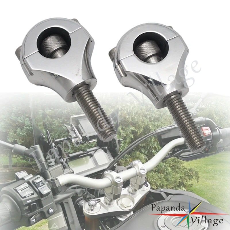 

Polish Aluminum 1inch Handlebar Riser 25mm Bar Mount Clamp Cafe Racer 1.5" Riser for Harley Honda Sportster Chopper Bobber