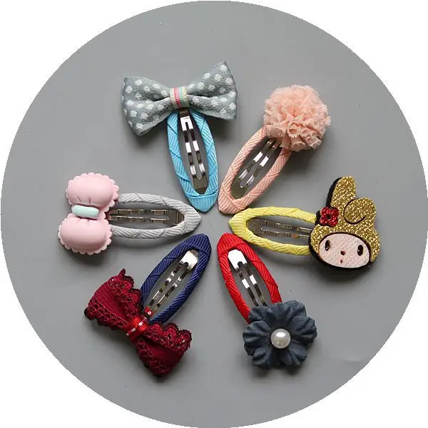 

6pcs/card Baby Girls Bow Knot Hairpins Children Kids Cute Hairgrips Lovely Headwear Infants Barrettes Toddlers Hair Accessories