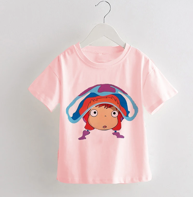 

Kids Summer O-Neck Tops Ponyo New Baby Boys Clothes Baby Funny Cartoon Print T-shirt Boys & Girls Tshirt Fashion Baby Clothes