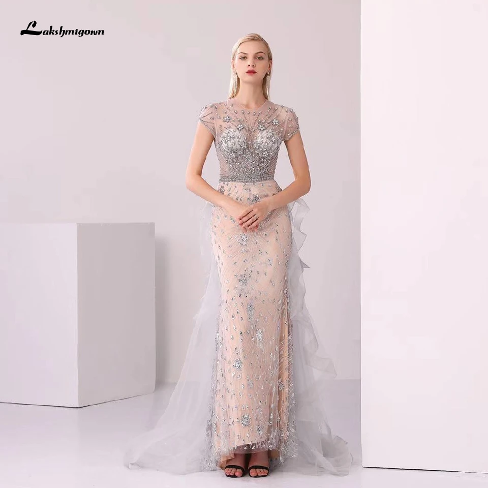 

Женское вечернее платье-русалка, винтажное платье со стразами, со съемным шлейфом, в арабском стиле, для выпускного вечера, 2021