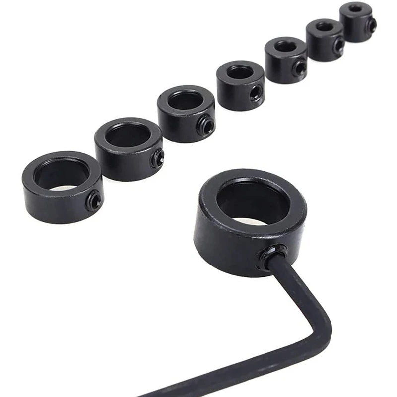 

1 Set Woodworking Drill Bit Depth Stop Collars Ring Locator & 1 Set Cylindrical Polishing Head, Sandpaper Grinding Disc