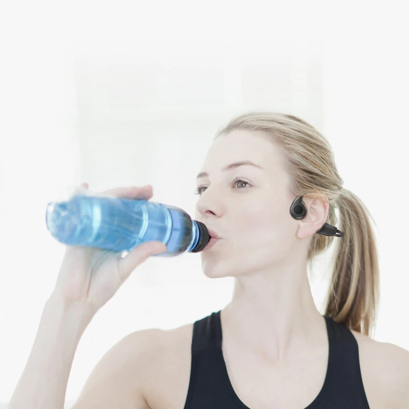 

Wireless Bone Conduction Headphones MP3 Player Headphones 8G Memory All-in-One Waterproof Headphones with Mic