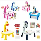 Детский светодиодный проектор, доска для рисования, стол для рисования, Проекционный стол для копирования искусств, детская игрушка для раннего развития