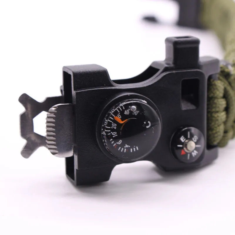 

15 In 1 Paracord Survival Bracelet Multi-Function Military Emergency Camping Rescue EDC Tools Escape Tactics Wrist Strap