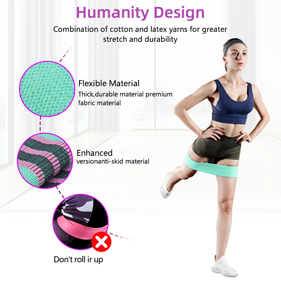 Тканевые Эспандеры для занятий фитнесом эластичная лента упражнений в домашних