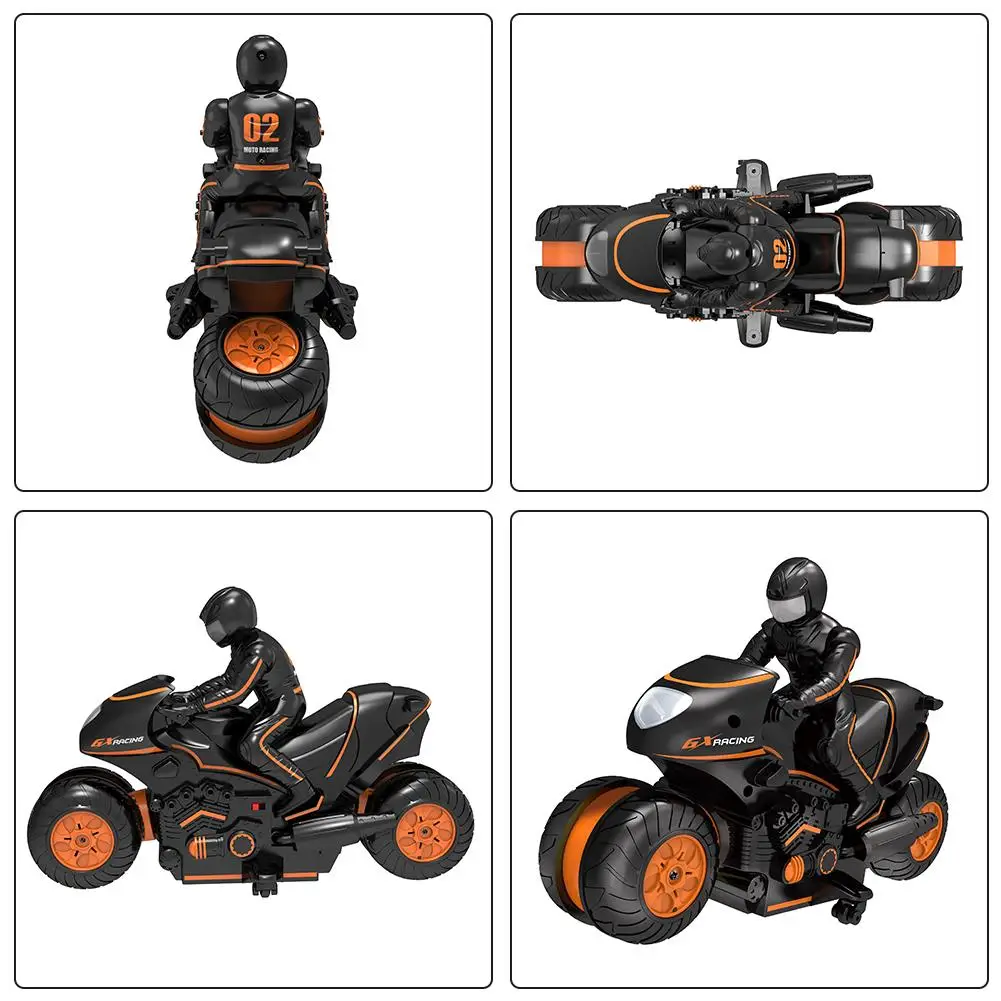 Игрушечный мотоцикл с дистанционным управлением перезаряжаемый 2 4G RC трюковый