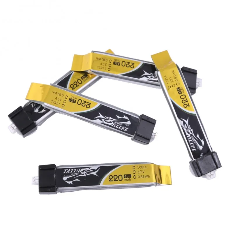 5 шт. Tattu 220 мАч 3 7 в 1S1P HV Lipo 45C 90C аккумулятор с Molex разъемом Eflite для крошечного