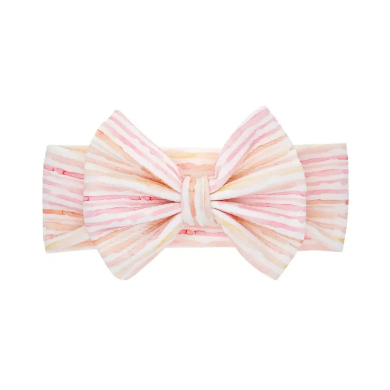 Красочные детские повязки на голову хлопковый бант рандомный тюрбан для