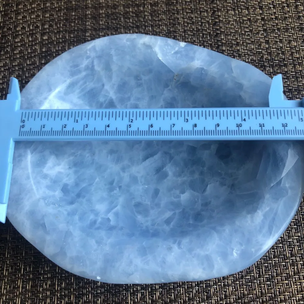 Натуральные Синие кварцевые кристаллы Celestite овальная чаша синие кальцита|Камни| |