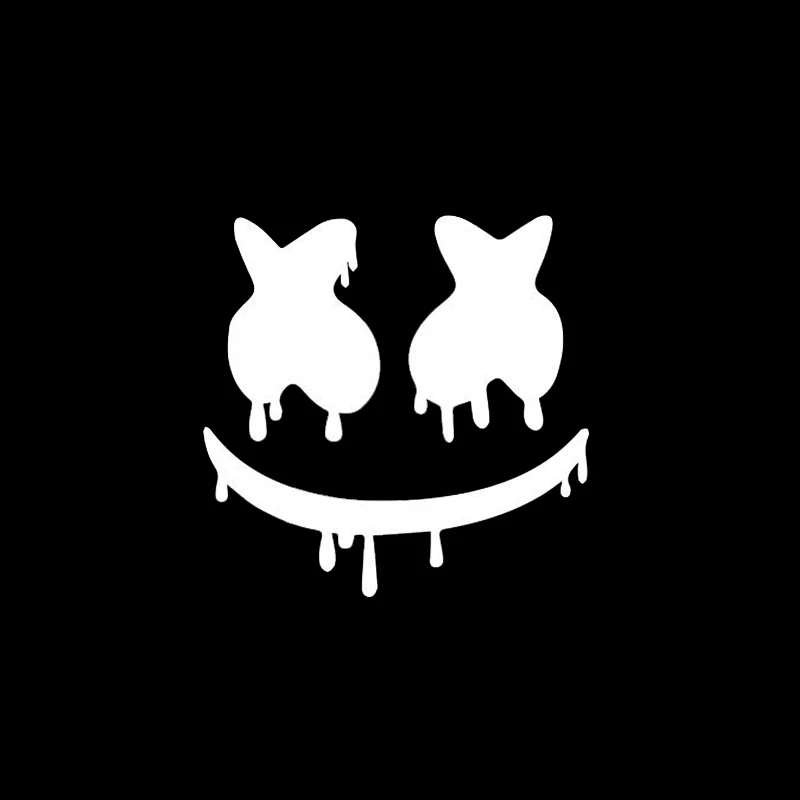 

Creative Car Sticker Horror Smiley Style KK Vinyl Decal Universal Decor Car Door Side Skirt Stripes Bumper Decal 15cmX15cm