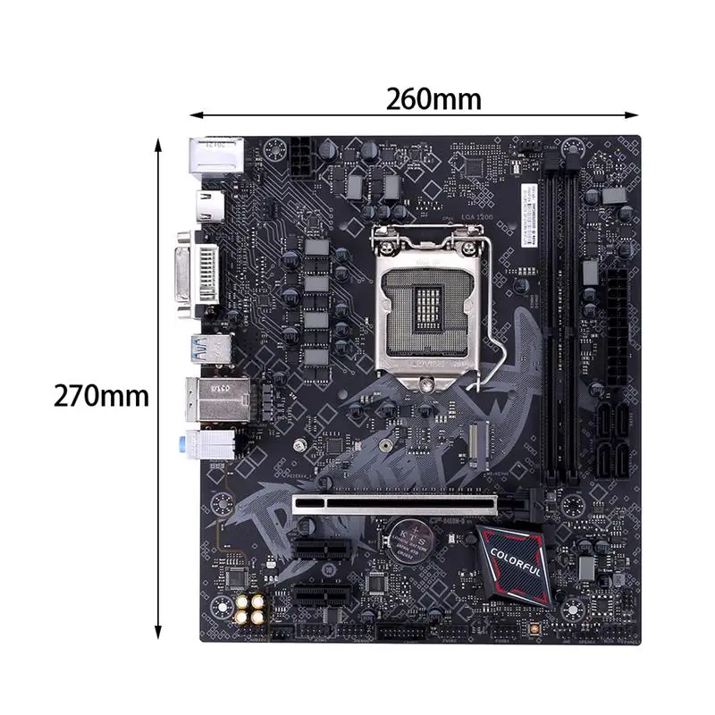 Kaufen Bunte SCHLACHT-AX B460M-D V20 Motherboard Unterstützt Dual-Kanal DDR4 SATA 3,0 6 Gb/S RTL8111F Für LGA1200 Interface