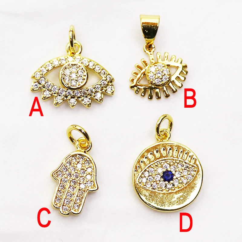 

20 шт. циркония Глаза Подвески для ожерелья медальон ювелирные изделия, ожерелье с подвеской, модное ювелирное изделие для женщин аксессуары...