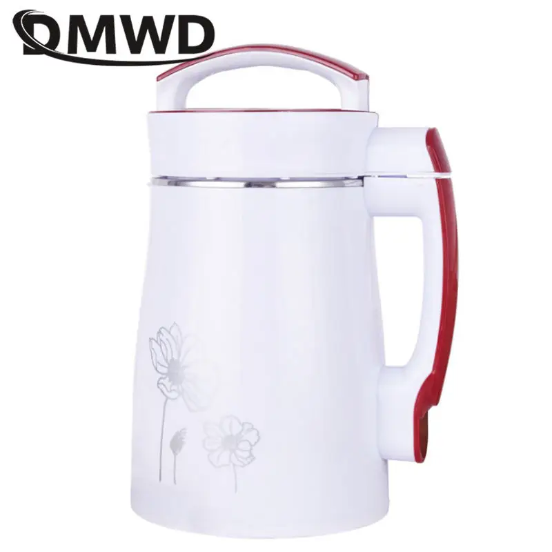 DMWD elektryczna maszyna soymilk 1.8L producent mleka sojowego sokowirówka Blender ryż wklej zupa kocioł bez filtra automatyczne czyszczenie ue