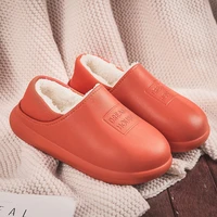 waterproof indoor slippers winter warm plush home slip on slides 2020 new arrivals women house flat shoes 2020 new arrivals