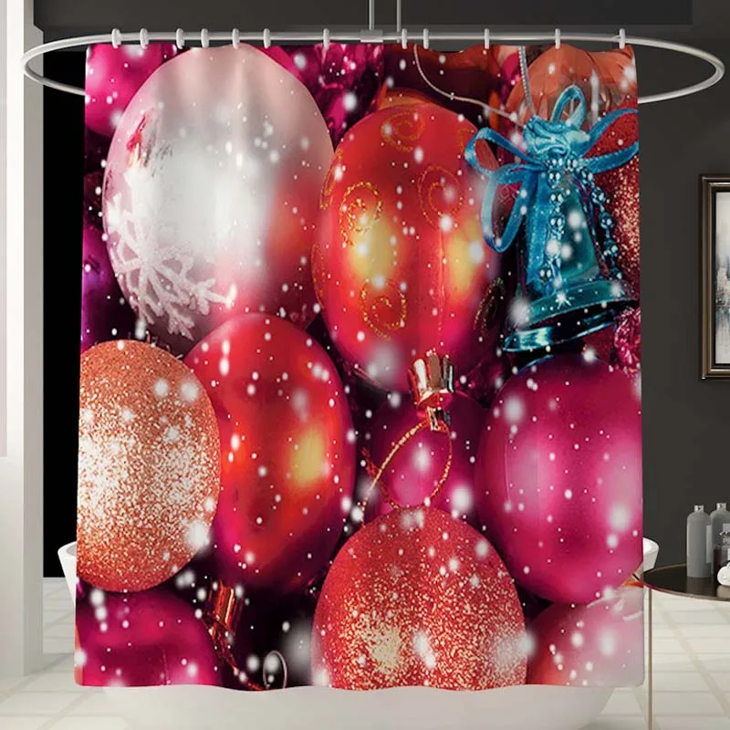 Bathroom Curtain 8 Санта-Клаус, занавеска для ванной комнаты, сиденье для унитаза, рождественские украшения для дома, Navidad, рождественские подарки, новогодние коврики - Цвет: Bathroom Curtain 8