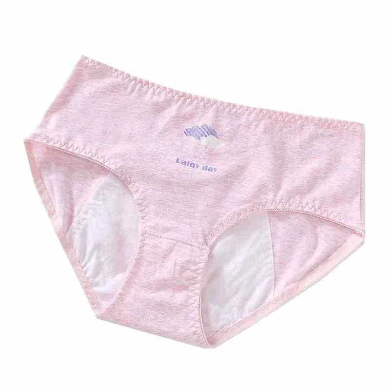 

Leakproof Women Menstrual Panties Breathable Fast Absorbant Sweet Briefs Mid Waist Warm Girls Period Cotton Underwear Lingerie