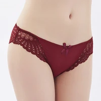 womens underwear lace hollow low waist breathable sexy soft girls high quality flower elasticity underpants cotton panties