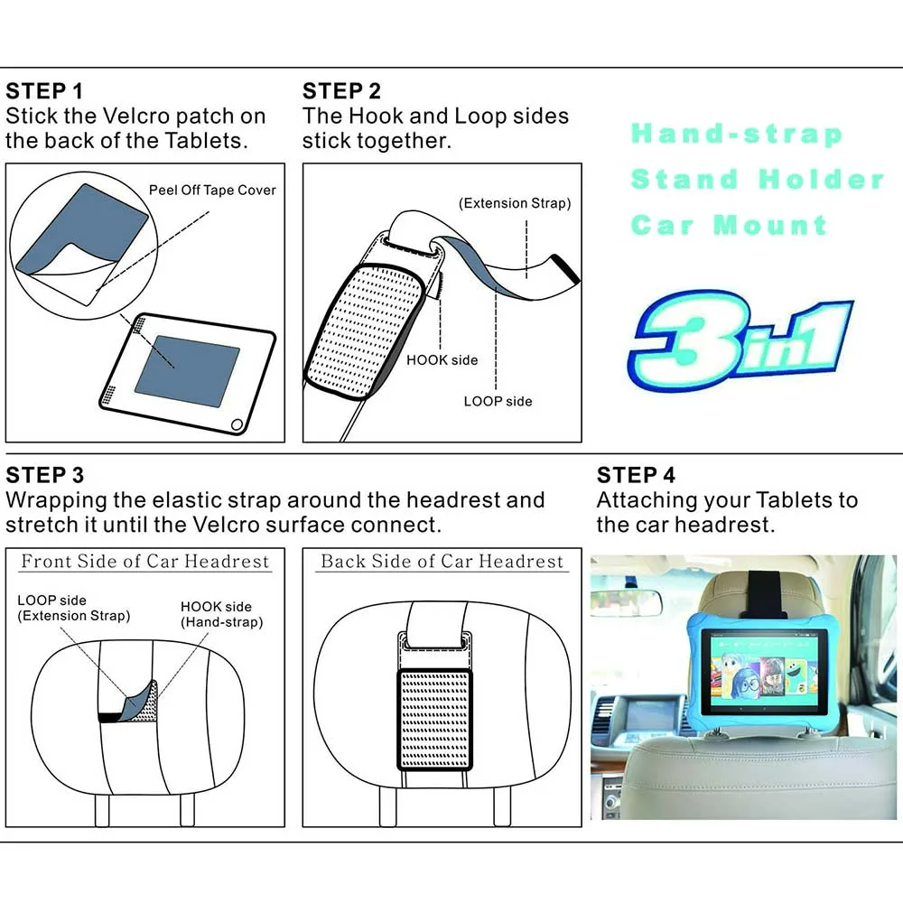 Подставка 3 в 1 держатель для автомобильного сиденья и ремешок планшета 3-в-1 всех