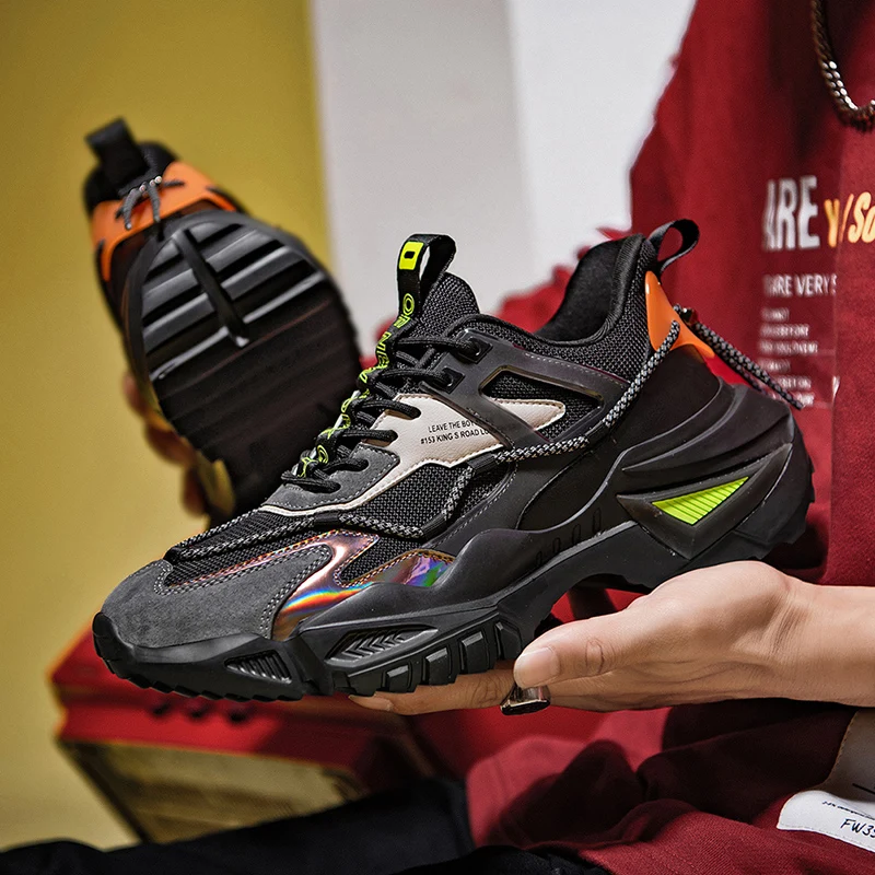 

New Casual Shoes Men Mesh Arrival Men Sneakers Thick Bottom Outdoor Men Walking Shoes Big Size Male Footwear Chaussures Homme