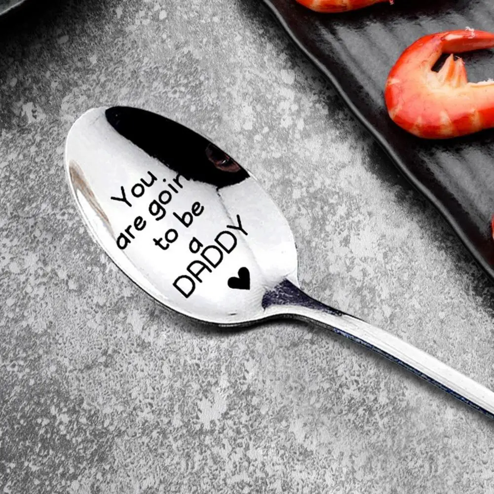 

Кофейная ложка с надписью, посуда с длинной ручкой для кофе, чая, мороженого, десертная ложка на День святого Валентина, новогодний подарок, ...