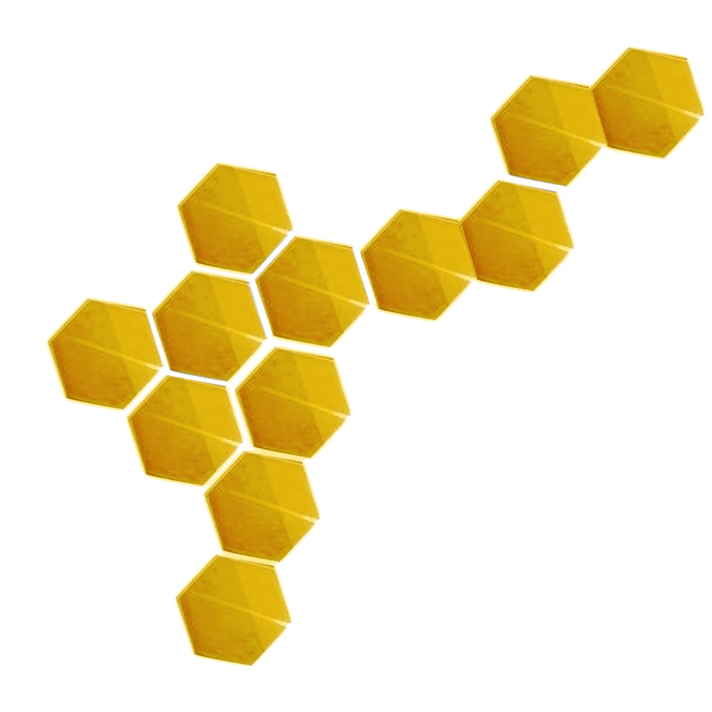 12 шт. зеркальные настенные наклейки художественная наклейка Съемная полностью