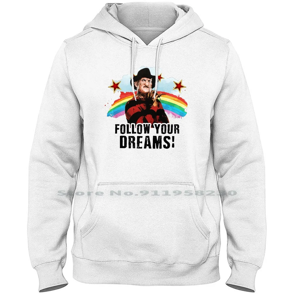 

Толстовка с надписью «Follow Your Dreams» для светильник и женщин, свитер 6XL большого размера, хлопковая, светильник привидениями на Хэллоуин, светл...