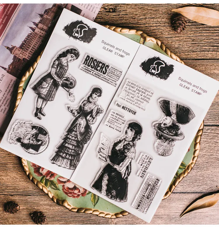 Винтажный стиль сделай сам ретро материал прозрачный штамп офисные