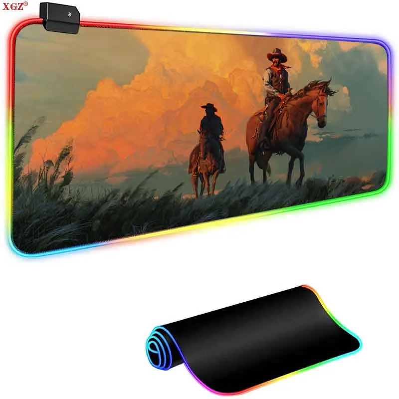 

Xgz Horse Riding A Game Mouse Pad Computer Mouse Pad RGB Big Mouse Pad Game Player Mouse Carpet Big Mauser Pad PC Table Game Pad