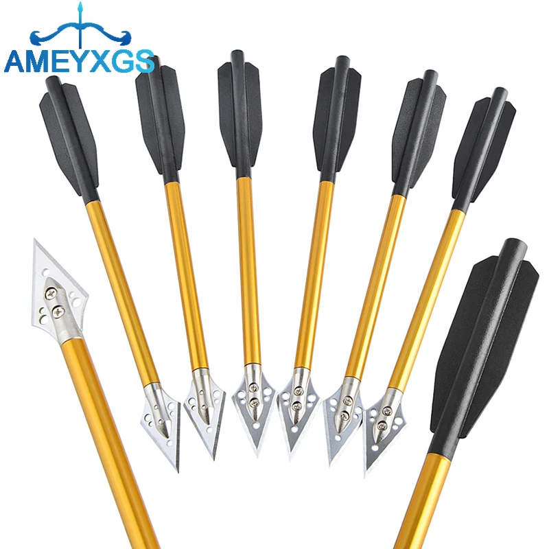 

1/10/20/30pcs Archery Aluminum Arrow Golden Balck Red Hunting Broadhead Outdoor Accurate Arrow Shooting Training Accessories