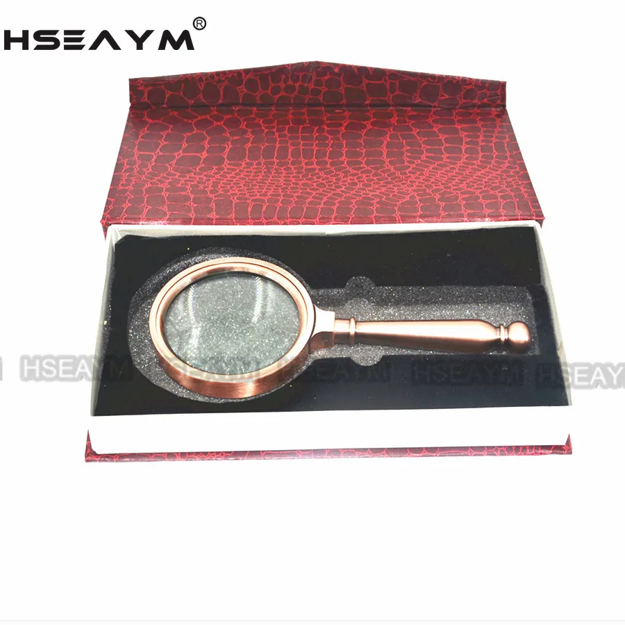 8X металлические высококачественные подарки бронзовые Ручные ювелирные лупы