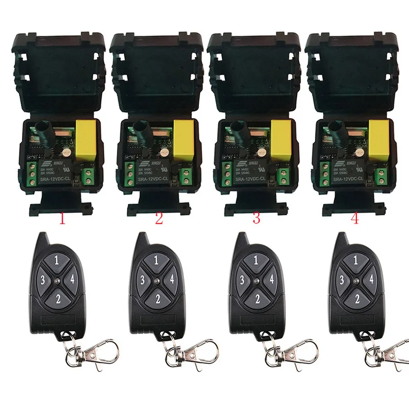 Миниатюрный беспроводной Радиочастотный выключатель света переменный ток 220 В 1
