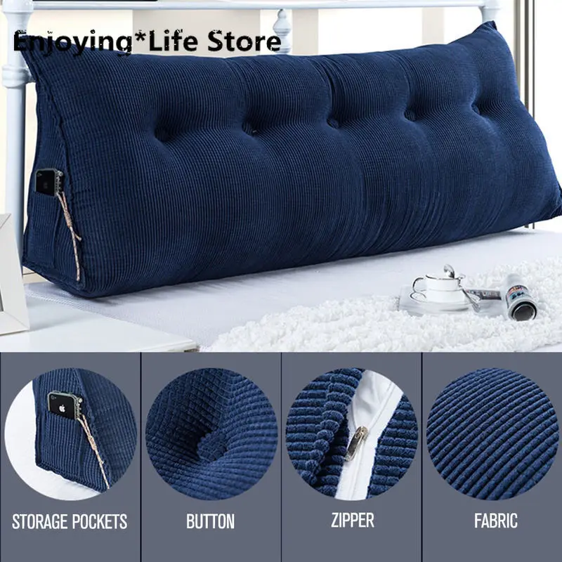 

Soft Headboard Triangular Wedge Reading Lumbar Pillow Backrest Bolster Cushion Pregnancy Pillow Body Pillow Neck Pillow