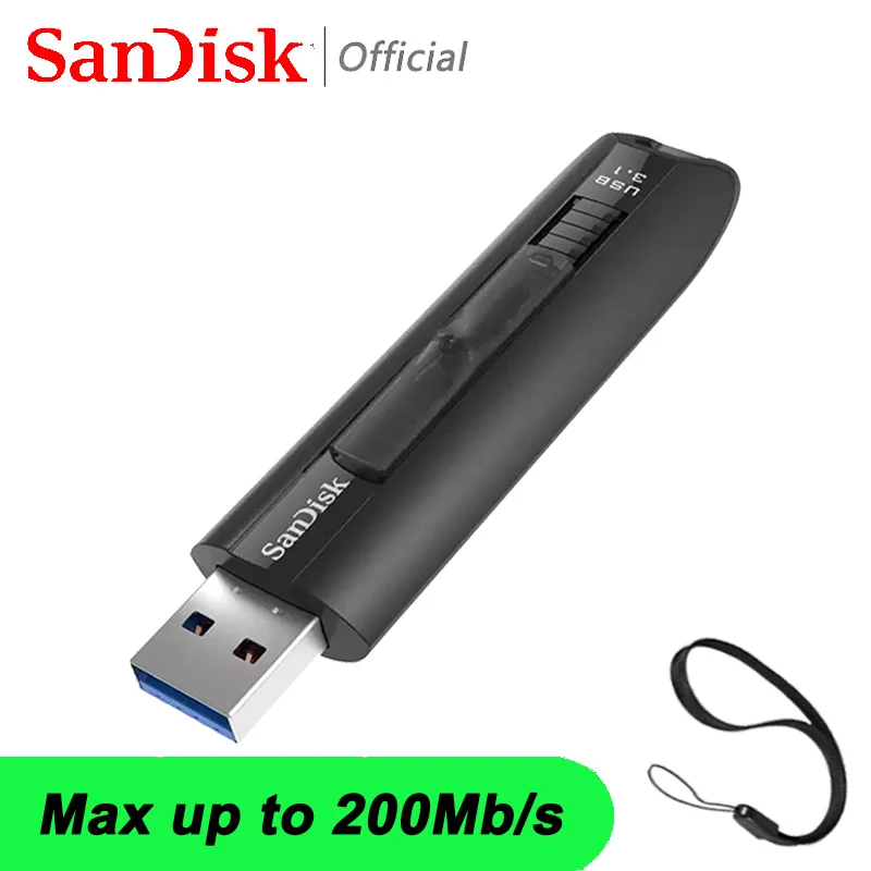 Высокоскоростная USB флешка SanDisk флеш накопитель 64 ГБ Usb 3 1 на ключи U 128 диск памяти