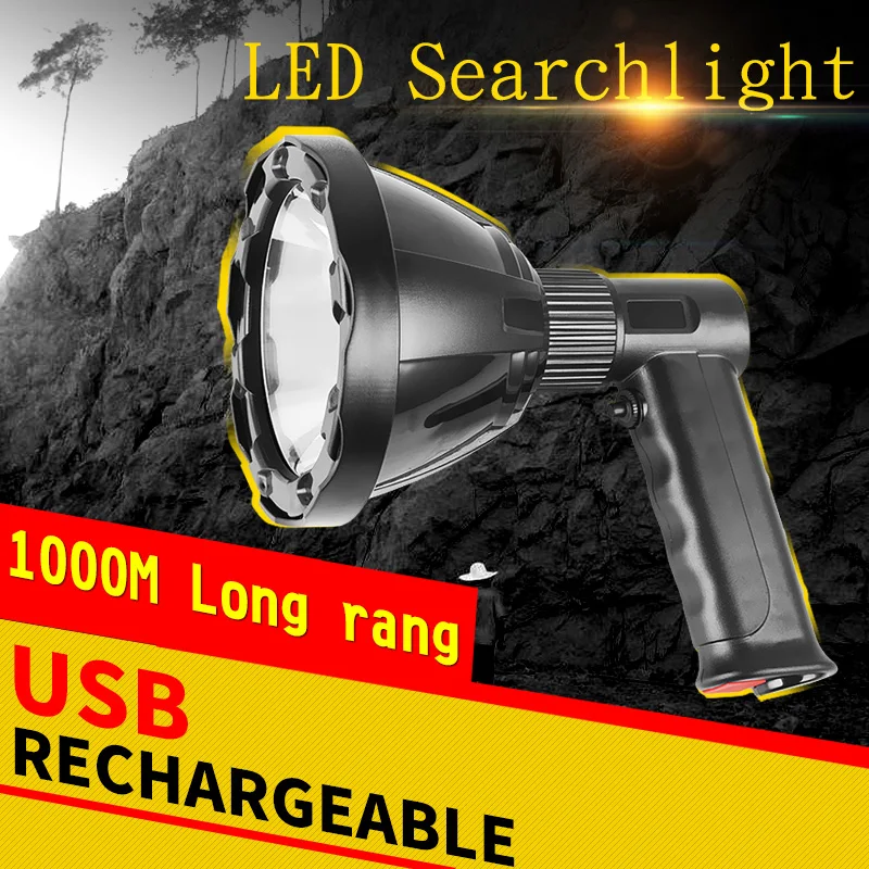 

USB charging LED flashlight bright 3000 lumens portable lantern outdoor home waterproof torch