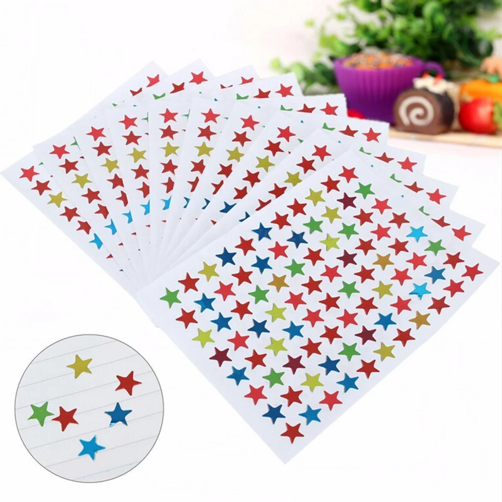 

Wholesale Cute Star Shape Sticky Stickers Labels For School Children Teacher Reward DIY Craft School Supplies