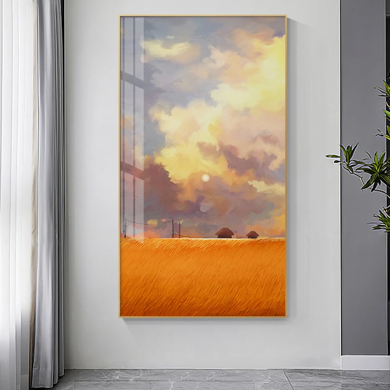 Абстрактный пейзаж небо облака холст живопись искусство на стену современные