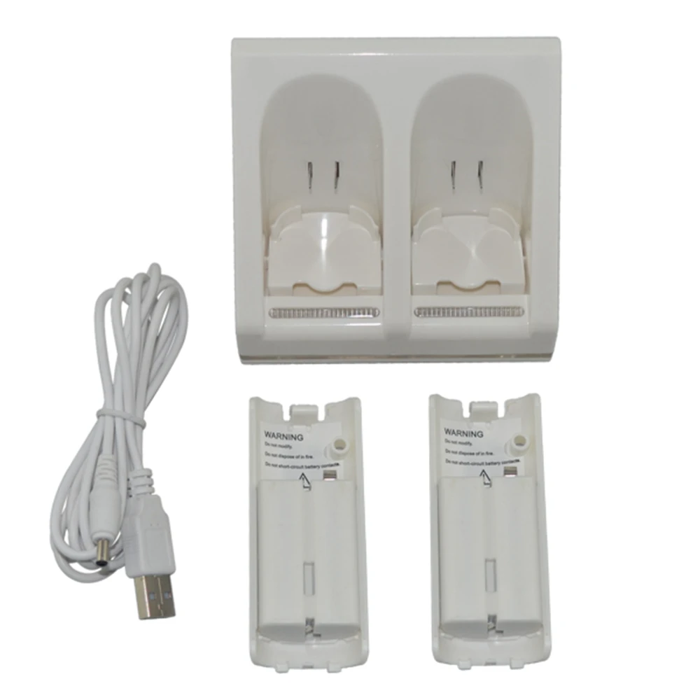 

10 комплектов двойной зарядной док-станции с синим светодиодный светильник + 2x2800 mAh перезаряжаемый аккумулятор для пульта дистанционного уп...