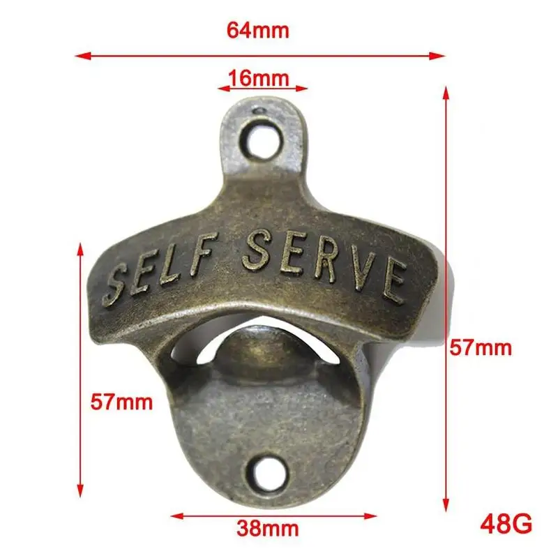 

Antique Green Ancient Zinc Alloy Wall-mounted Bottle Opener Bottle Wall-mounted Fixed Wall-mounted Opener L9E1