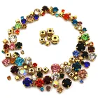 Горячая Распродажа 100 шт.пакет смешанные Размеры стекло с украшением в виде кристаллов со стразами одежда свободные бусины Золотой Коготь Установка пришить Стразы Diy свадебное платье