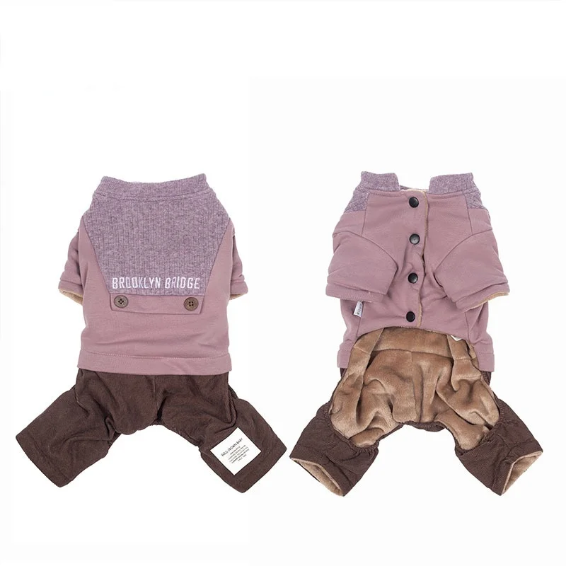 

Одежда для собак розового и синего цвета, размеры S-xxl, одежда для собак на осень и зиму 2021 года с четырьмя ножками, одежда для домашних животн...