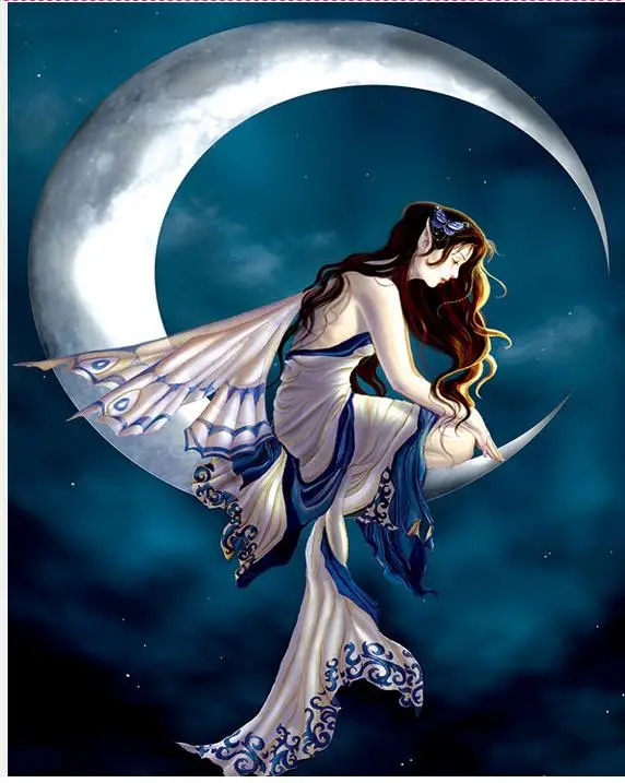 Луна сказочная Алмазная вышивка полный квадрат diy животные daimond живопись