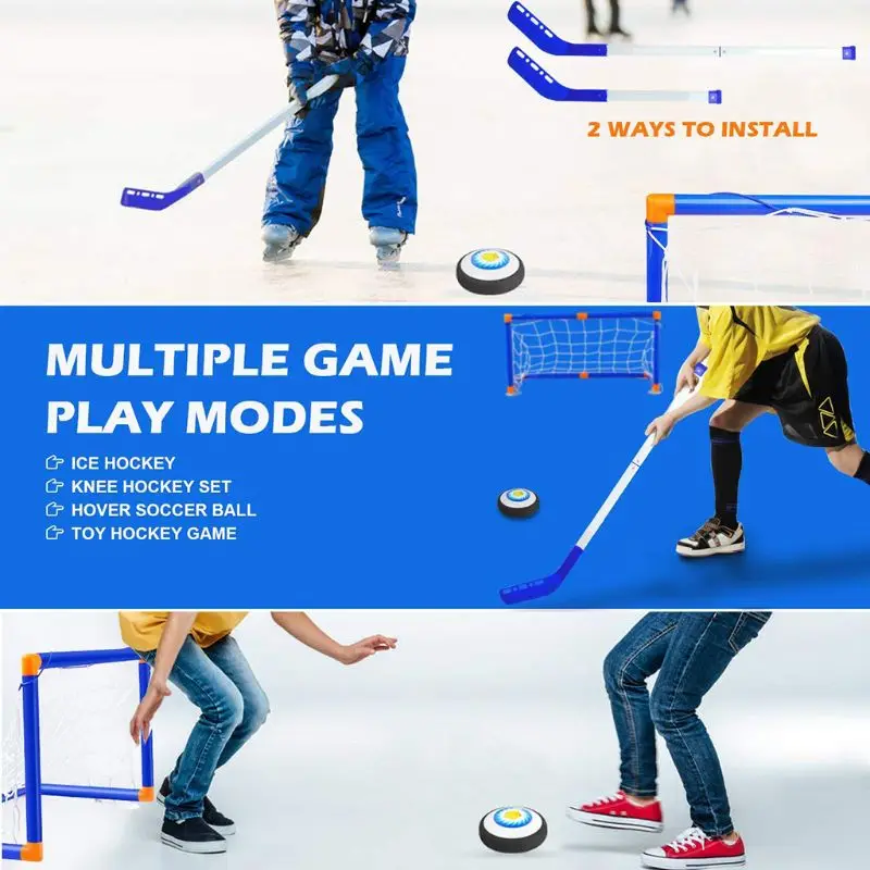 

Electric Ice Hockey Suspension Ball Goals Set for Kids Indoor Outdoor Sports Game Training Toys Gifts