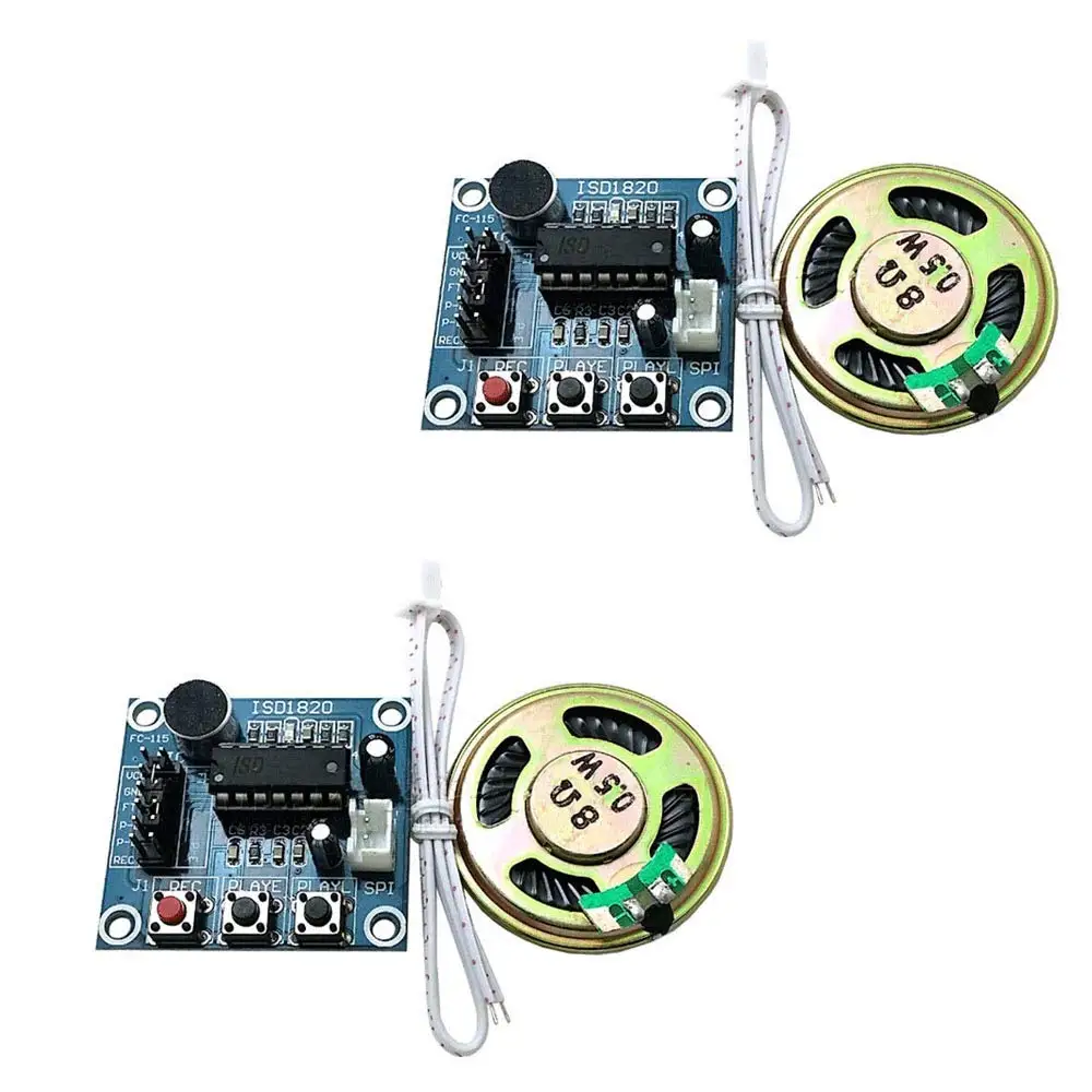 

ISD1820 Voice Recording Recorder Playback Module With Microphones Sound Audio Loudspeaker For Arduino diy Electronic Kit