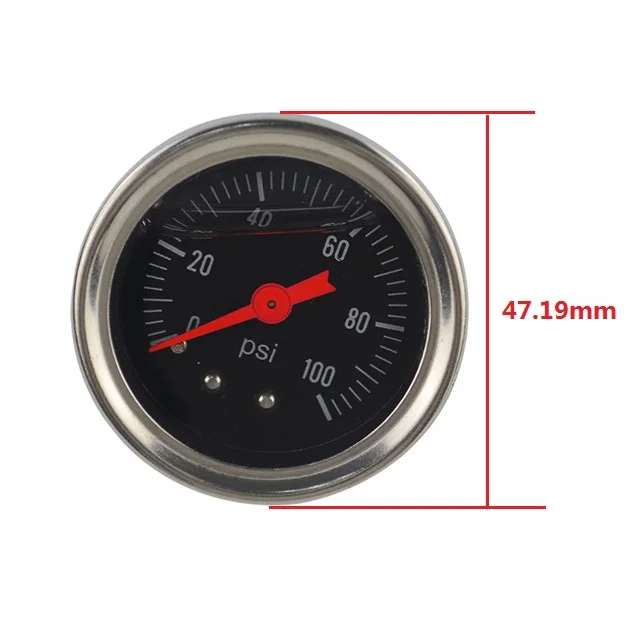 Бесплатная доставка топливный манометр жидкий 0 100 psi / 160psi для масла топлива