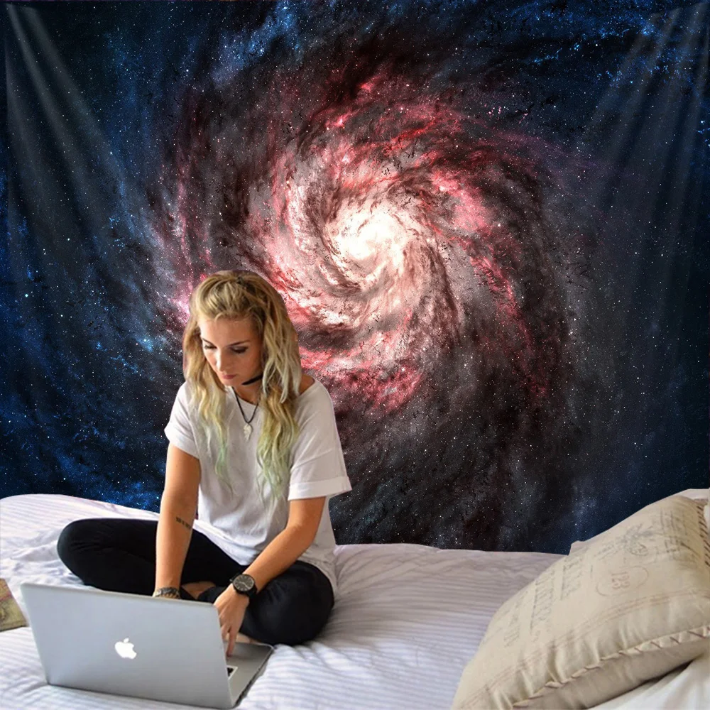 Взрыв волшебное звездное небо черное отверстие пространство полиэстер печать