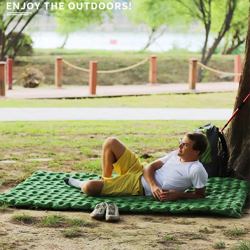 

Travel Cushion Double Camping Inflatable Mat Outdoor Travel Picnic Mat Airbag Inflation Air Mattress Ultralight Portable Pad