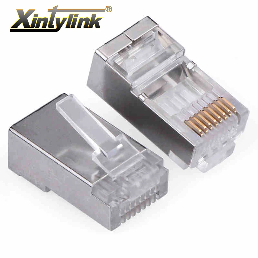 Ethernet кабель xintylink rj45 cat 5 cat5 разъем cat5e rg45 штекер lan сети 8p8c rg rj 45 stp экранированный