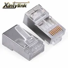 Xintylink rj45 cat 5 cat5 ethernet-кабель cat5e коннектор rg45 Штекерный сетевой lan 8p8c разъем rg rj 45 stp экранированный 2050100 шт.
