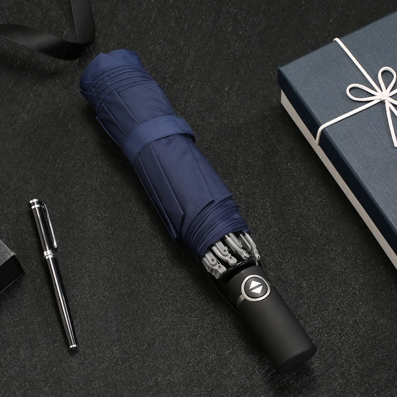 

Creative Metal Reflective Umbrella Windproof Folding Umbrella Automatic Chinese Waterproof Outdoor Paraguas Rain Gear EH50UM