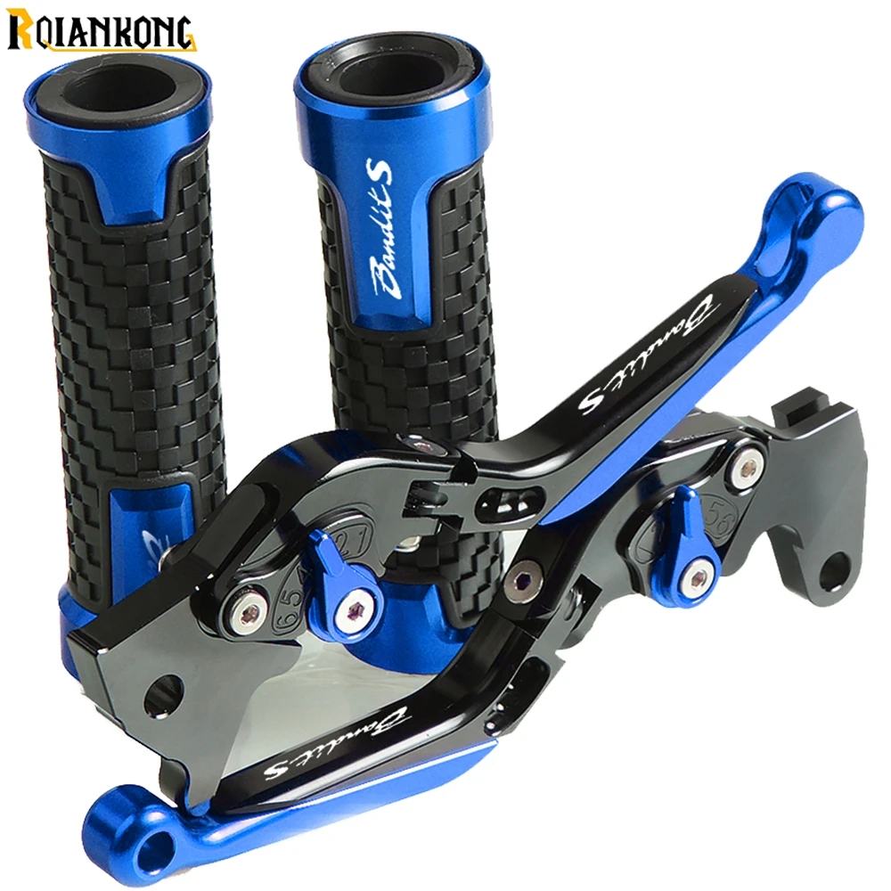 Bandit logo рычаг тормоза сцепления мотоцикла регулируемые складные рычаги для Suzuki 600